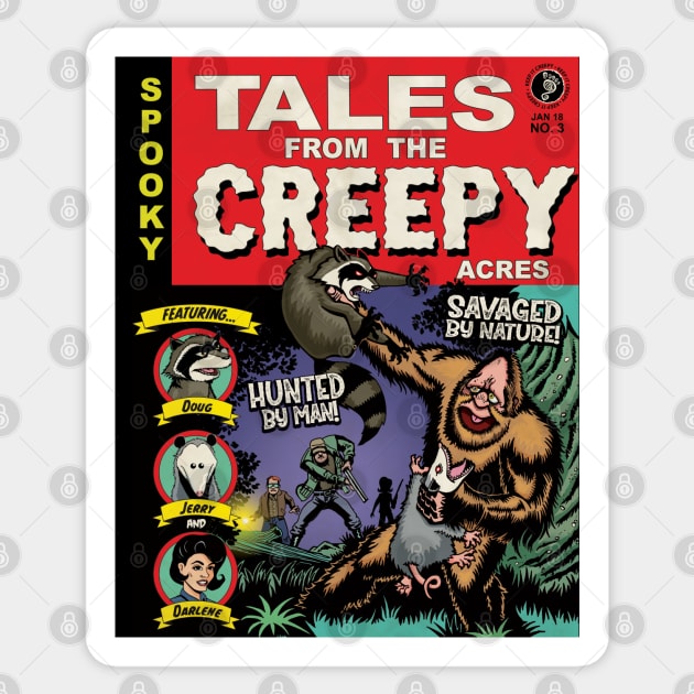 Tales from the Creepy Acres #3 T-shirt Sticker by CreepyAcres